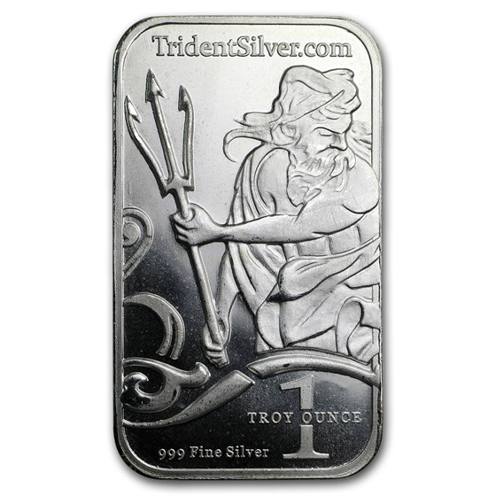 1 oz Silver Bar - Trident