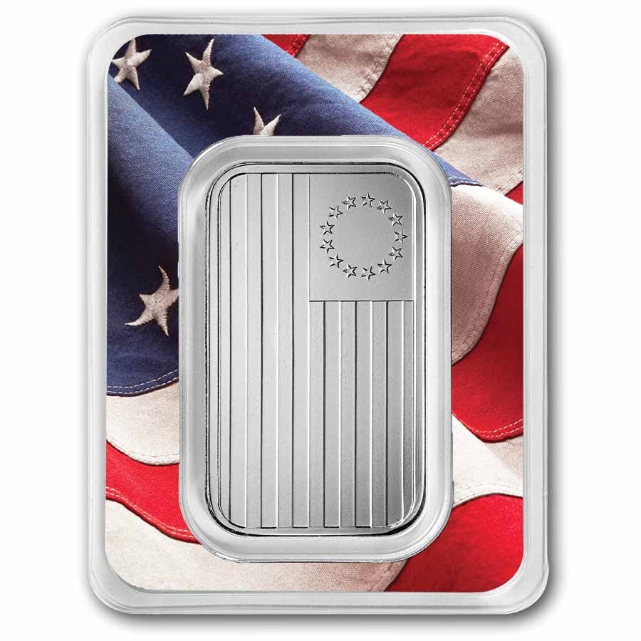 1 oz Silver Bar - USA 250 Years (Betsy Ross Flag, In TEP)