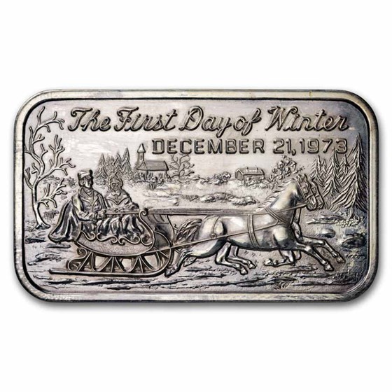 1 oz Silver Bar - Vintage Galaxy Mint (Random Motif)
