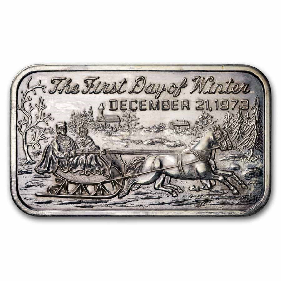 1 oz Silver Bar - Vintage Galaxy Mint (Random Motif)