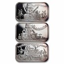 1 oz Silver Bar - Vintage Political Humpty Dumpty 3-Bar Set