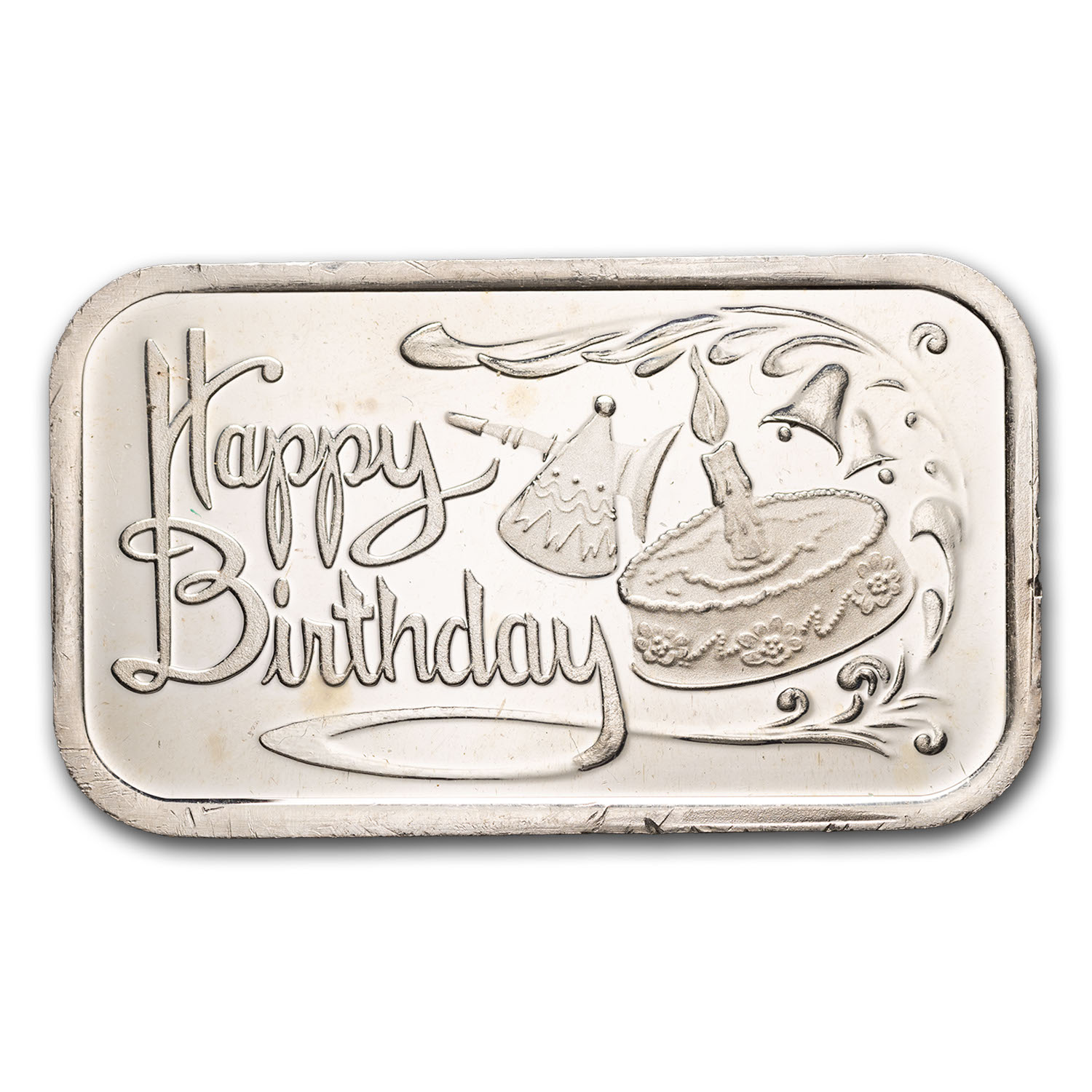 1 oz Silver Bar - Vintage SilverTowne (Happy Birthday Motif)