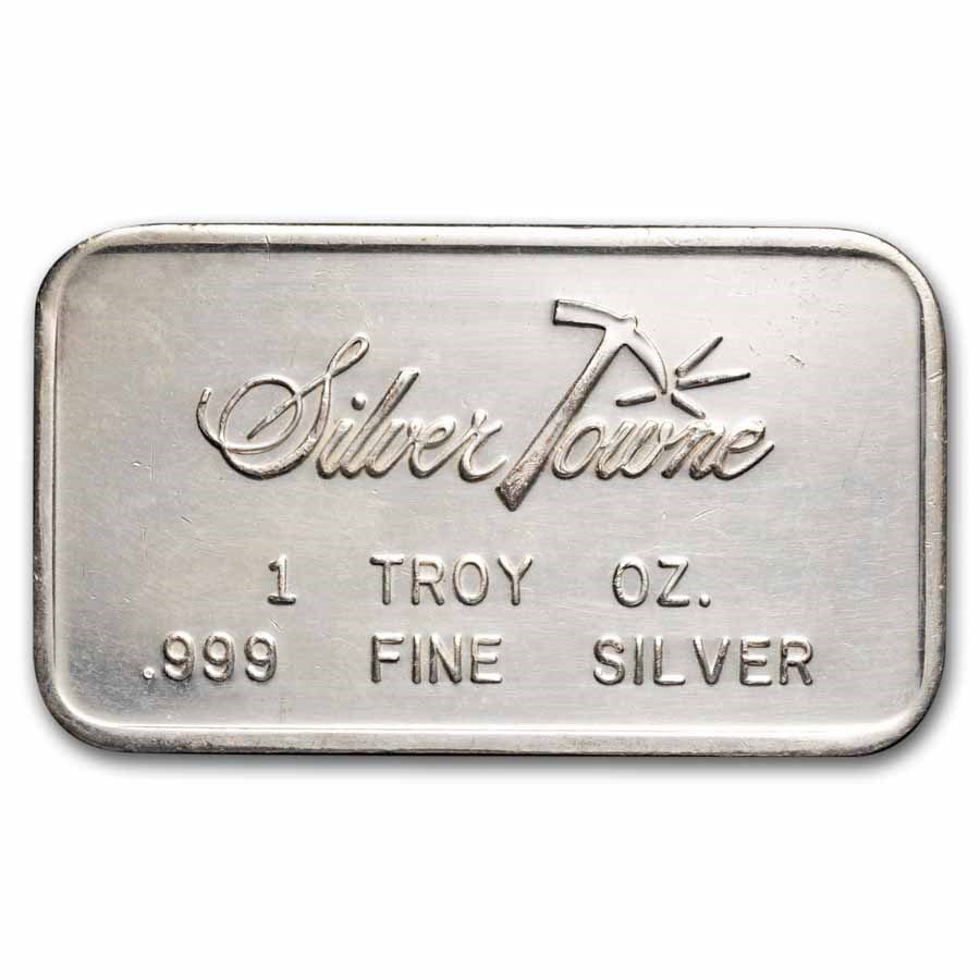 1 oz Silver Bar - Vintage SilverTowne (Random Motif)