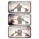 1 oz Silver Bar - Vintage Watergate 3-Bar Elephant Set