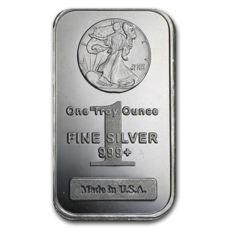 1 oz Silver Bar - Walking Liberty Design