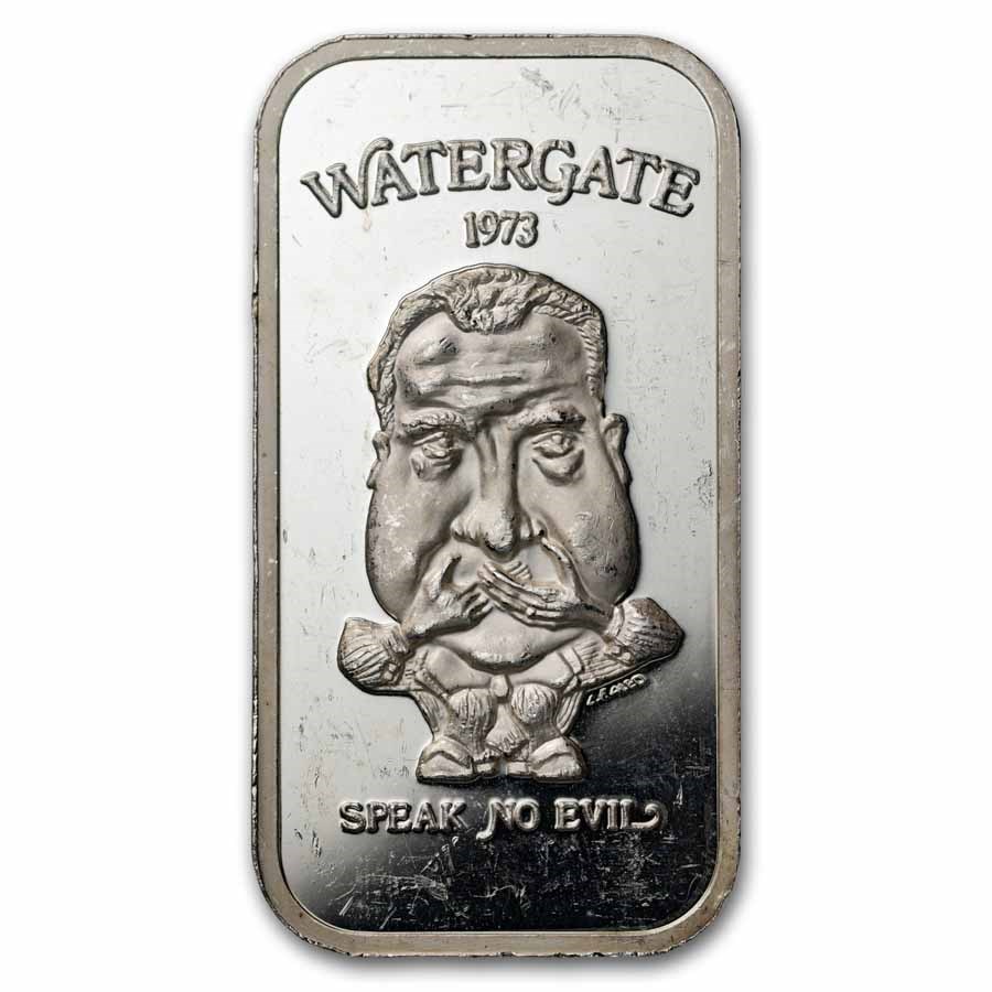 1 oz Silver Bar - Watergate (Silver Creations, Random Motif)