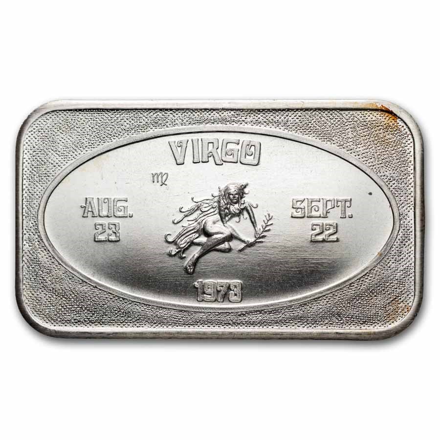 1 oz Silver Bar - Zodiac (U.S. Silver Corporation, Random Motif)