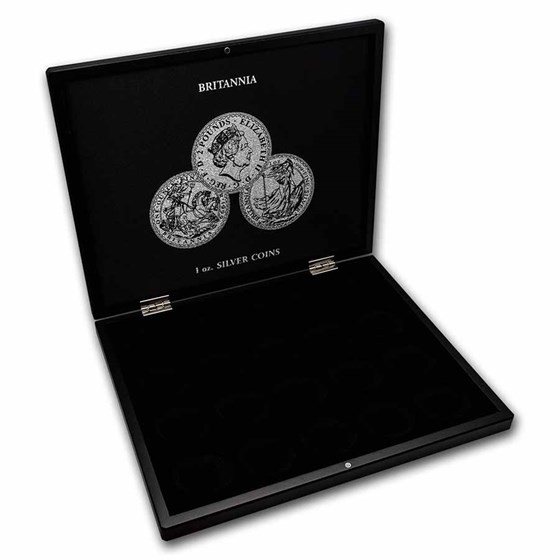 1 oz Silver Britannia 20-Piece Black Presentation Box 1 oz Silver Britannia 20-Piece Black Presentation Box