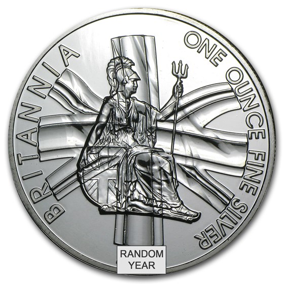1 oz Silver Britannia BU (Abrasions, Random Year) 1 oz Silver Britannia BU (Abrasions, Random Year)