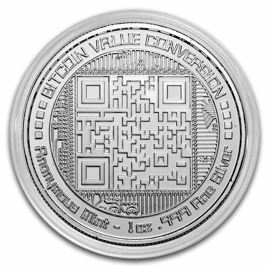 1 oz Silver BU Round - Bitcoin Value Conversion | QR Code | eBay