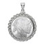 1 oz Silver Buffalo Pendant (Rope-ScrewTop Bezel)