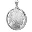 1 oz Silver Buffalo Round Pendant (Diamond-ScrewTop Bezel)