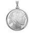 1 oz Silver Buffalo Round Pendant (Diamond-ScrewTop Bezel)