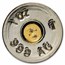 1 oz Silver Bullet - .45 Caliber ACP (Gold Gilded) (No Box/COA)