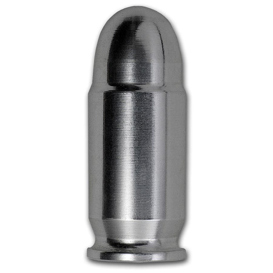 308 Caliber Pure Silver Bullet Bullion (2 oz)