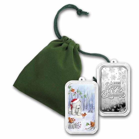 1 oz Silver Colorized Bar - APMEX (Baby Polar Bear) 1 oz Silver Colorized Bar - APMEX (Baby Polar Bear)