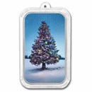 1 oz Silver Colorized Bar - APMEX (Christmas Tree)