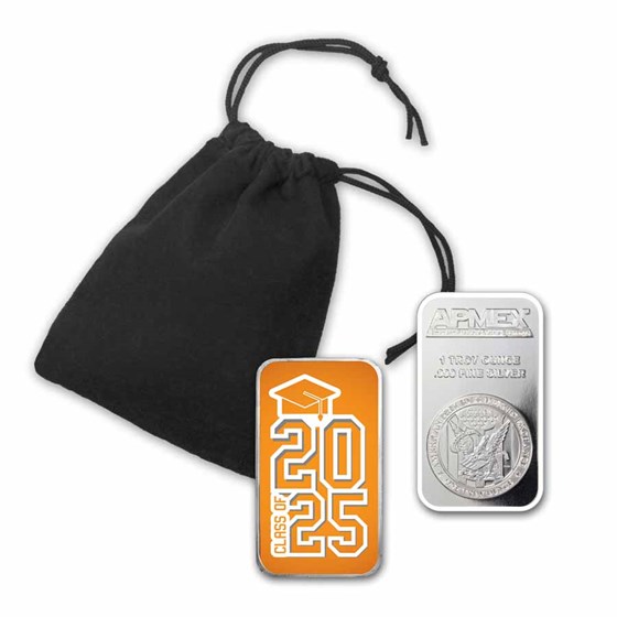 1 oz Silver Colorized Bar - APMEX (Class of 2023, Modern Design) 1 oz Silver Colorized Bar - APMEX (Class of 2023, Modern Design)