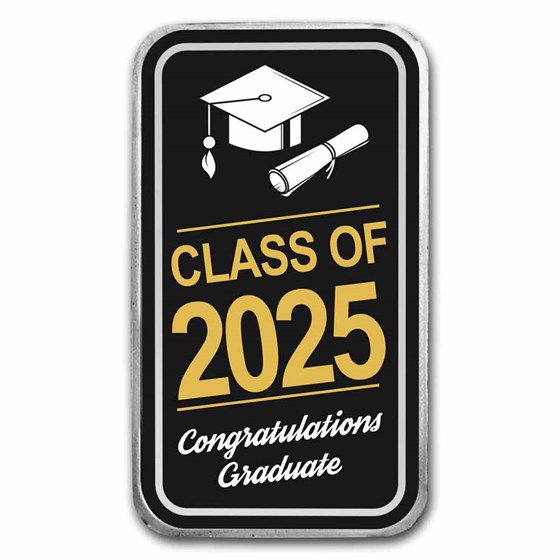 1 oz Silver Colorized Bar - APMEX (Class of 2025, Classic Design) 1 oz Silver Colorized Bar - APMEX (Class of 2025, Classic Design)