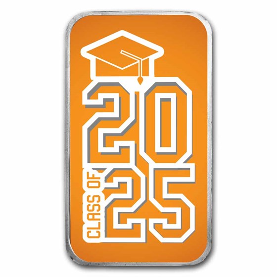 1 oz Silver Colorized Bar - APMEX (Class of 2025, Modern Design) 1 oz Silver Colorized Bar - APMEX (Class of 2025, Modern Design)