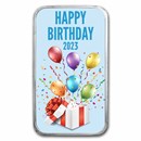1 oz Silver Colorized Bar - APMEX (Happy Birthday 2023)