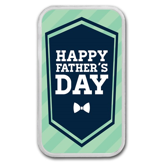 1 oz Silver Colorized Bar - APMEX (Happy Father's Day - Bow Tie) 1 oz Silver Colorized Bar - APMEX (Happy Father's Day - Bow Tie)