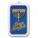 1 oz Silver Colorized Bar - APMEX (Happy Hanukkah)