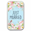 1 oz Silver Colorized Bar - APMEX (Just Married, Floral)