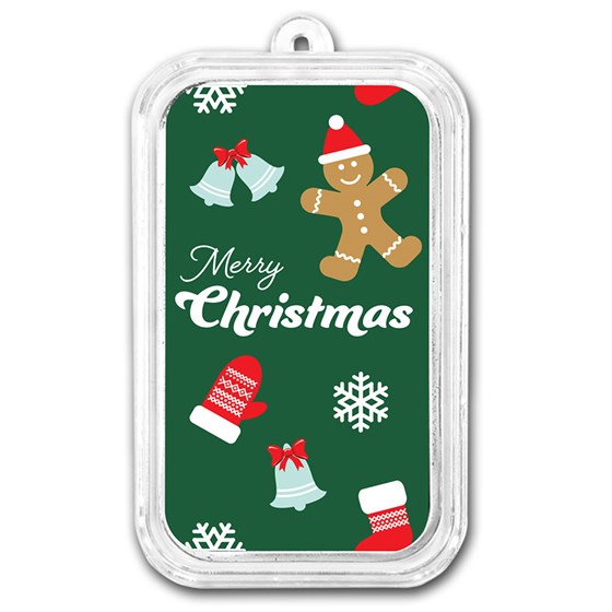 1 oz Silver Colorized Bar - APMEX (Merry Christmas, Festive) 1 oz Silver Colorized Bar - APMEX (Merry Christmas, Festive)