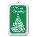 1 oz Silver Colorized Bar - APMEX (Merry Christmas Tree)