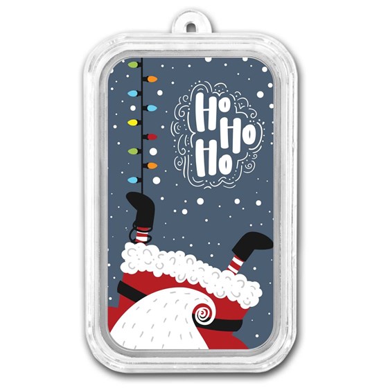 1 oz Silver Colorized Bar - APMEX (Santa Ho Ho Ho) 1 oz Silver Colorized Bar - APMEX (Santa Ho Ho Ho)