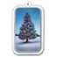 1 oz Silver Colorized Bar - Christmas Tree