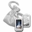 1 oz Silver Colorized Bar - Church Steeple at Night in the Snow