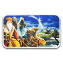 1 oz Silver Colorized Bar - Illustrated Journey of the Wise Men