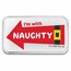 1 oz Silver Colorized Bar - I'm With Naughty or Nice