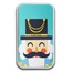 1 oz Silver Colorized Bar - Joyful and Serious Nutcrackers