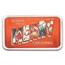 1 oz Silver Colorized Bar - Merry Christmas Postcard