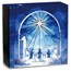 1 oz Silver Colorized Bar - Nativity in Stained Glass (Box & COA)