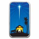 1 oz Silver Colorized Bar - Nativity of Jesus