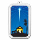 1 oz Silver Colorized Bar - Nativity of Jesus