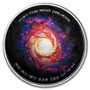 1 oz Silver Colorized Proof Spinner - M94 Ring Galaxy Core