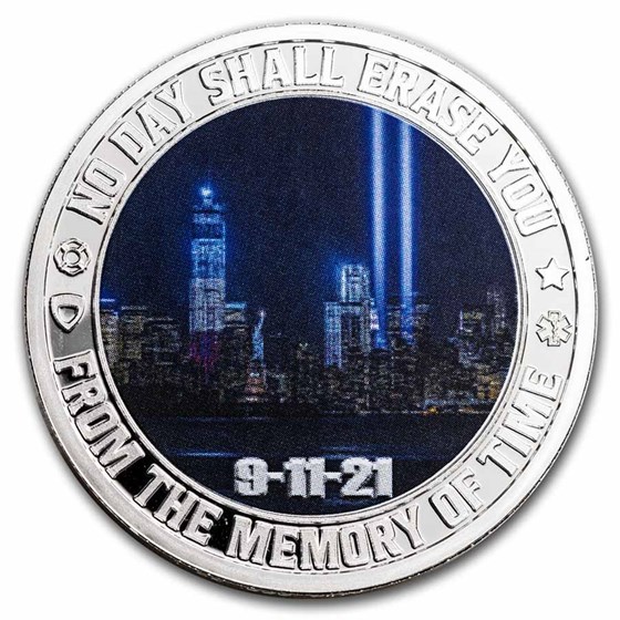 1 oz Silver Colorized Round - 9/11 20th Anniversary: Dusk 1 oz Silver Colorized Round - 9/11 20th Anniversary: Dusk