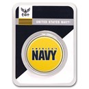 1 oz Silver Colorized Round - America's Navy - U.S. Navy Logo