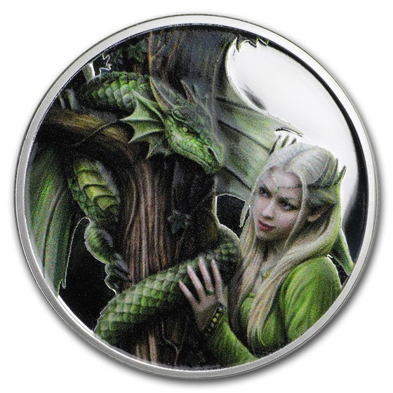 1 oz Silver Colorized Round - Anne Stokes Kindred Spirits (Promo) 1 oz Silver Colorized Round - Anne Stokes Kindred Spirits (Promo)