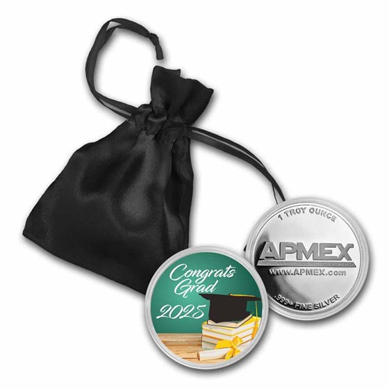 1 oz Silver Colorized Round - APMEX (2021 Congrats Scholar) 1 oz Silver Colorized Round - APMEX (2021 Congrats Scholar)