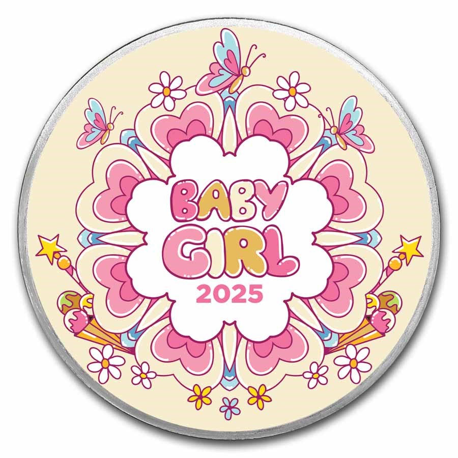 1 oz Silver Colorized Round - APMEX (2025 Baby Girl)