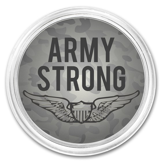 1 oz Silver Colorized Round - APMEX (Army - Strong) 1 oz Silver Colorized Round - APMEX (Army - Strong)