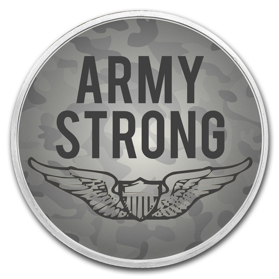 1 oz Silver Colorized Round - APMEX (Army - Strong)