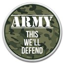 1 oz Silver Colorized Round - APMEX (Army - This We'll Defend)