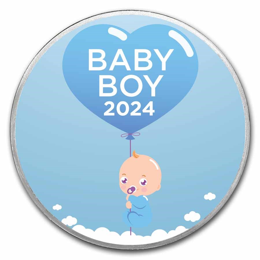 1 oz Silver Colorized Round - APMEX (Baby Boy Bundle of Joy 2024)